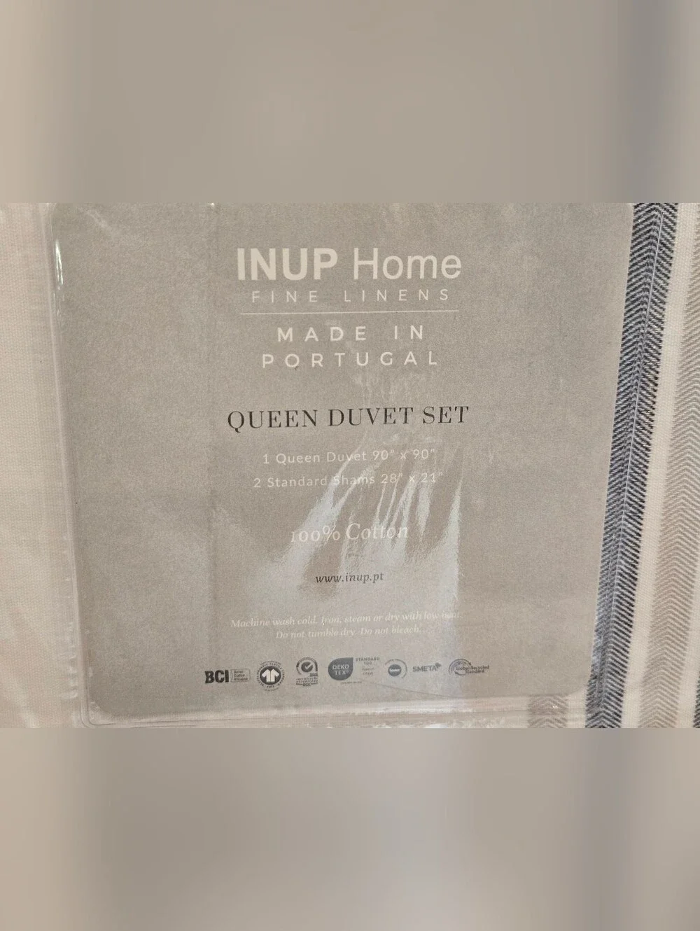 INUP Home 100% Cotton Duvet Cover Set Queen Duvet With 2 Shams